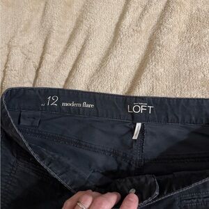 LOFT Modern Flare Pants in Dark Blue